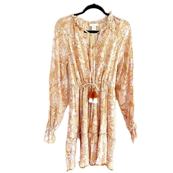 NEW House of Harlow 1960 Boho Floral Mini Dress Multi-Color Peasant Sz XS NWT - Picture 6 of 15